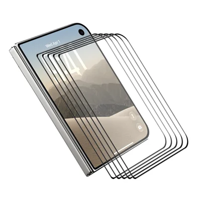 HAT PRINCE for iPhone Duo ENKAY  5Pcs Screen Protector Thick Adhesive 0.26mm 2.5D High Aluminium-Silicon Glass Film - Transparent
