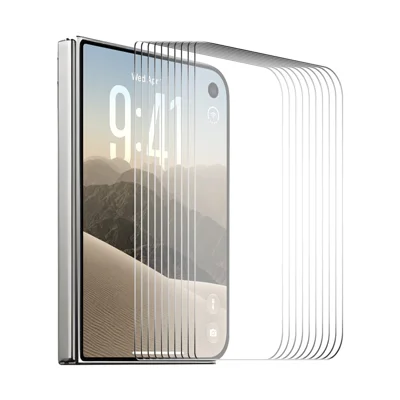HAT PRINCE for iPhone Duo ENKAY  10Pcs Screen Protector Thick Adhesive 9H Arc Edges High Aluminium-Silicon Glass Film - Transparent