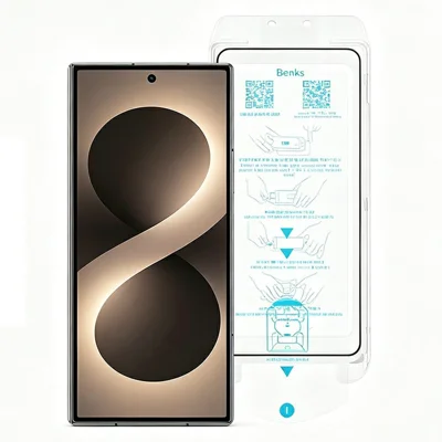 BENKS Für Samsung Galaxy Z Fold8 Ultra Lithium-Aluminium-Silicium-Glas Displayschutzfolie 9H Härte Anti-Reflexions-Beschichtung - Schwarz