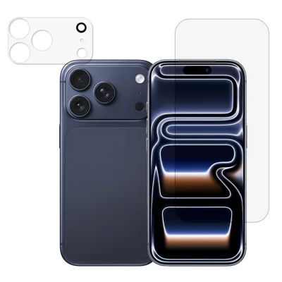 Для iPhone 18 Pro Max Защитное стекло 0,3 мм HD закалённое стекло с закруглёнными краями и защитой объектива камеры, не полное покрытие