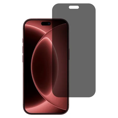 За iPhone 18 Pro Max Закалене скло 360° Захист екрана з приватністю Повне покриття Дугоподібний край Антишпигунська плівка - Чорний