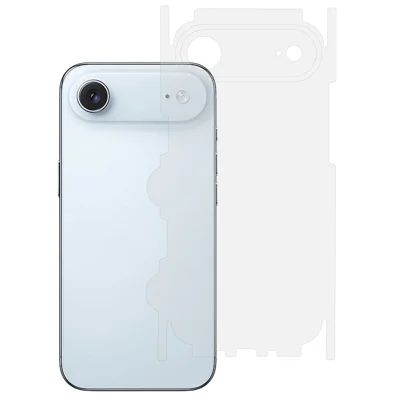 Transparante PET-telefoonbackcoverfilm met bescherming aan de zijkanten voor iPhone Air - krasbestendig