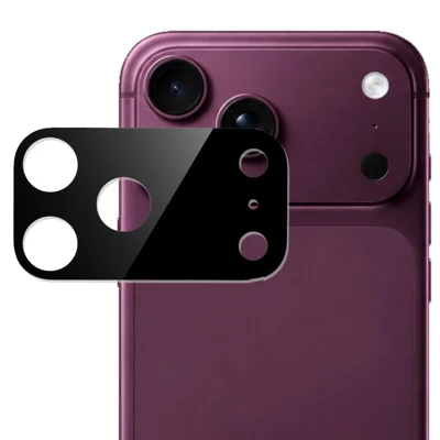 За iPhone 18 Pro Max Захисна плівка об'єктива з закаленого скла, чорна шовкова друк, плівка для камери - чорний