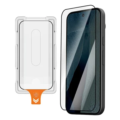 LEREACH For Google Pixel 11 Pro / 11 / 10 Pro / 10 / 9 Pro / 9 Tempered Glass Full Screen Protector Anti-Fingerprint Film with Dust-Free Installation Tool - Black