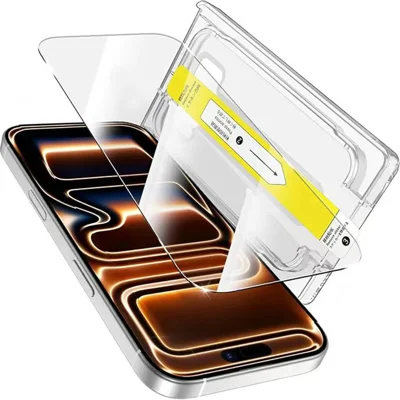 For iPhone 18 Pro Tempered Glass Screen Protector Dust-Free Installation Anti-Scratch Full Coverage Clear Film - Transparent
