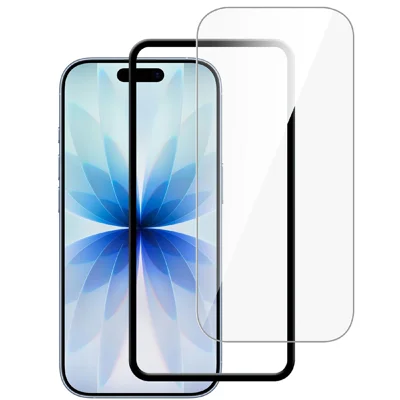 Protetor de Ecrã Completo para iPhone 16 Pro em Vidro Alumino-silicatado HD Transparente com Película de Posicionamento - Transparente