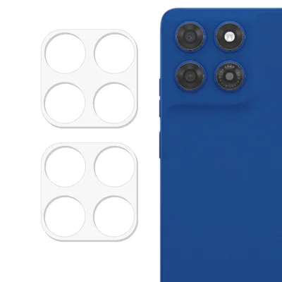 2 Unidades para Motorola Moto G47 5G / G37 5G Protector de Lente de Cámara de Cobertura Completa Vidrio Templado con Borde Arqueado 3D Película Antirrayones - Transparente