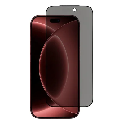 For iPhone 18 Pro Privacy Tempered Glass Screen Protector 2.5D Arc Edge High Aluminum Full Coverage Full Glue Film