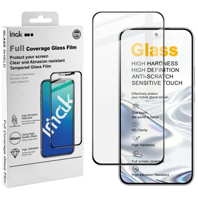 IMAK til Xiaomi Redmi Note 17 Pro 5G Pro+ Serie HD Fuldskærm Hårdet Glas Skærmværn Sort Kant (Fingeraftryk Lås) - Transparent