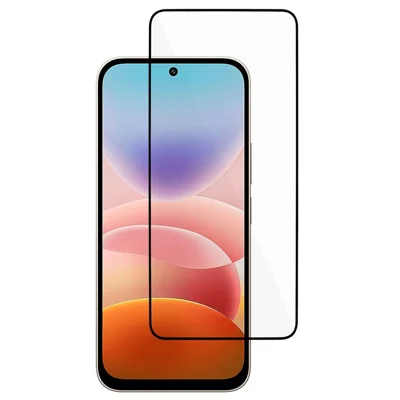 Skärmhöjare för Xiaomi Redmi 17 4G / Redmi 17 5G Skärmhöjare med silksktryck Heltäckande limad höjd av tempert glas - Svart kant