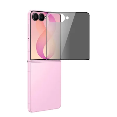 HAT PRINCE voor Samsung Galaxy Z Flip8 Privacy Screen Protector ENKAY Hat-Prince Volledige Lijm Volledige Dekking 28-graad Anti-Spion Gehard Glas - Zwart