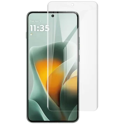 IMAK Hydrogel Film 4th For Motorola Edge 70 Max 5G Full Screen Protector Ultra Clear Full Glue Soft TPU Film (Fingerprint Unlock) - Transparent