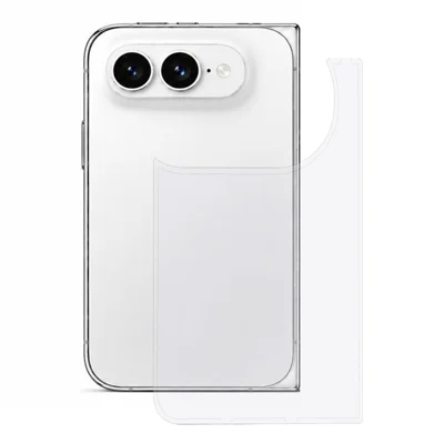 Protecteur d'écran arrière pour iPhone Fold, film en verre trempé transparent anti-explosion - Transparent