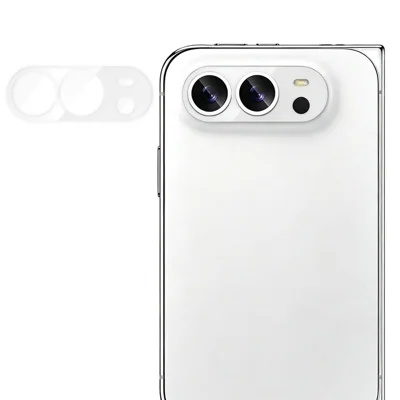 Protecteur de lentille caméra intégral pour iPhone Fold, film de lentille en verre trempé AR haute définition anti-empreintes digitales - Transparent