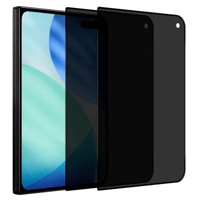 NORTHJO per iPhone Fold 2 Pezzi Protettore Schermo Privacy in Vetro di Alluminio-Silicio di Alta Qualità 0,3 mm Copertura Totale Pellicola Anti Spionaggio - Come Mostrato