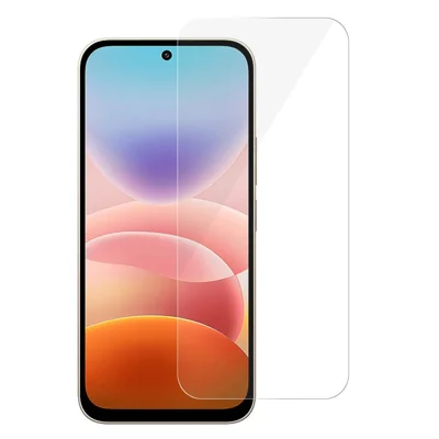 Skärmhöjdare till Xiaomi Redmi 17 4G / 17 5G 2.5D hög aluminium-siliciumglasfilm med elektropläterad beläggning (inte fullt täckande) – Transparent