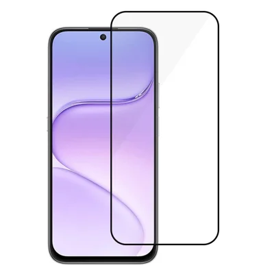 Til Xiaomi Redmi Note 17 4G / Redmi Note 17 (Indien/Kina) 5G fuldskærmsskærmværn med silketryk, fuldlimning, HD klart skærmfilm - Sort