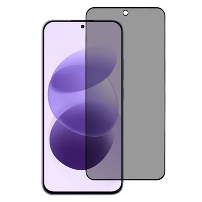 Til Xiaomi Redmi Note 17 4G / Redmi Note 17 (Indien/Kina) 5G Anti-spion Skærmværn Silkeprintet Høj Aluminium-Silicium Glasfilm - Sort