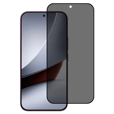 Pour Xiaomi Redmi K100 Pro Max 5G / Poco F9 Ultra 5G Protecteur d'écran complet anti-espionnage avec impression soyeuse, film en verre aluminosilicate haute résistance avec collage complet (déverrouillage par empreinte digitale) - Noir