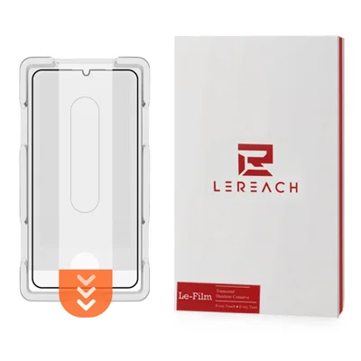 LEREACH Para Realme Note 80 4G / Note 60 / Note 60x 4G Vidro Temperado Protetor de Ecrã Completo Filme Anti-impressões Digitais com Ferramenta de Instalação Sem Poeira - Preto