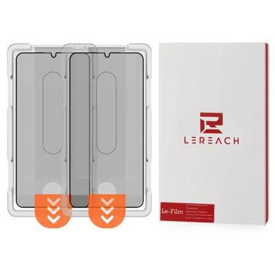LEREACH 2 Unidades para Realme Note 80 4G / Note 60 / Note 60x 4G Protector de Ecrã de Vidro Temperado com Privacidade 28° Anti-Espionagem, Película Total - Preto