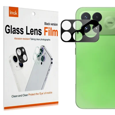  IMAK for Xiaomi Poco F9 Pro 5G Camera Lens Protector Tempered Glass HD Clear Full Cover Lens Film - Black