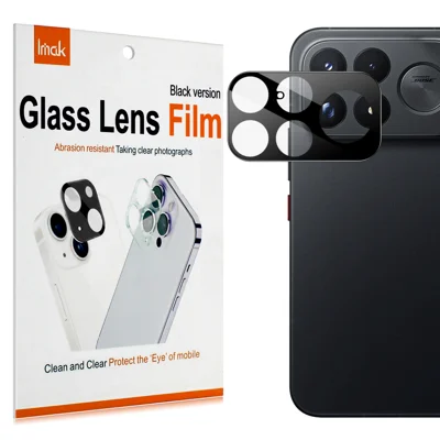 IMAK para Xiaomi Poco F9 Ultra 5G Protetor de Lente da Câmera Filme de Vidro Temperado HD Transparente Filme de Proteção Total da Lente - Preto
