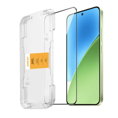  HAT PRINCE para Xiaomi Poco F9 Ultra 5G HD Filme Transparente ENKAY  Proteção Completa com Cola de Vidro Temperado com Ferramenta de Instalação - Transparente