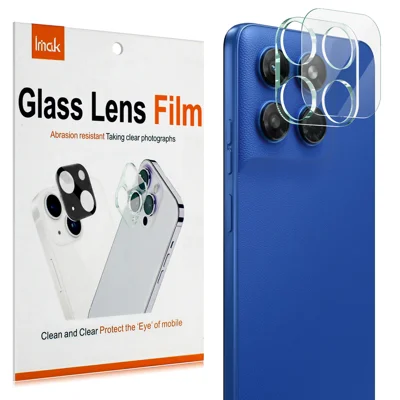 IMAK till Motorola Moto G47 5G / Motorola Moto G37 5G Hårdat Glas Fulltäckande Kamerobjektivskydd + Akryl Objektivlock - Transparent