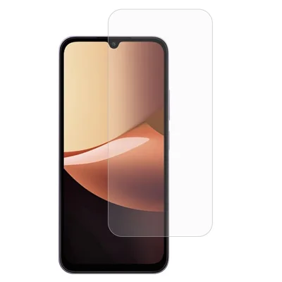 AMORUS لـ Xiaomi Redmi 17C 5G فيلم من الزجاج عالي السيليكون والألومنيوم، واقي شاشة بزاوية منحنية 2.5D، ليس تغطية كاملة - شفاف