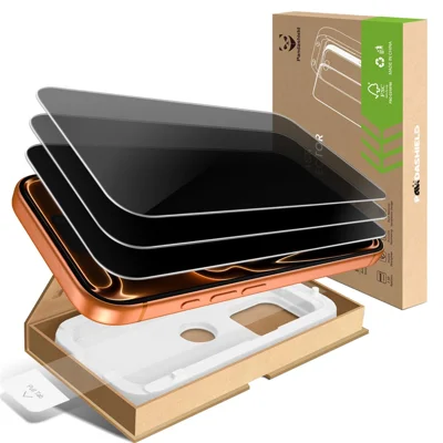 PANDASHIELD 3Pcs Privacy Screen Protectors for iPhone 18 Pro Max , 25° Anti-Spy Tempered Glass Film with Auto Alignment Kit