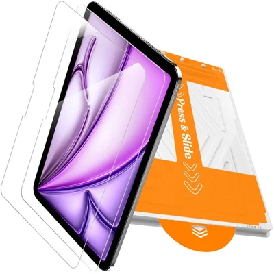 PANDASHIELD 2Pcs Screen Protectors for iPad Pro 11 (2025) / (2024) , 0.33mm Tempered Glass AR Coating Clear Film - Transparent