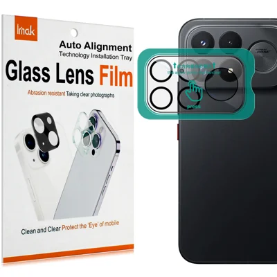 IMAK para Xiaomi Poco F9 Ultra 5G Protetor de Lente da Câmara em Vidro Temperado Transparente com Moldura de Autoalinhamento - Transparente