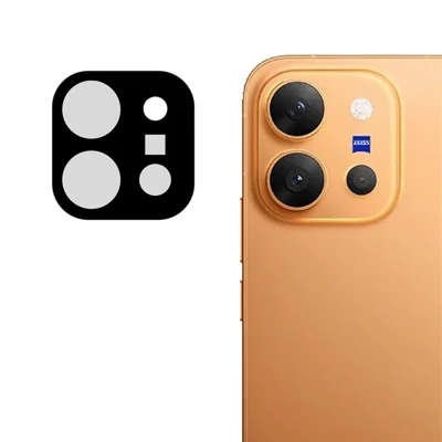 For vivo X300 E 5G Tempered Glass Lens Protector Silk Printing Camera Lens Film - Black