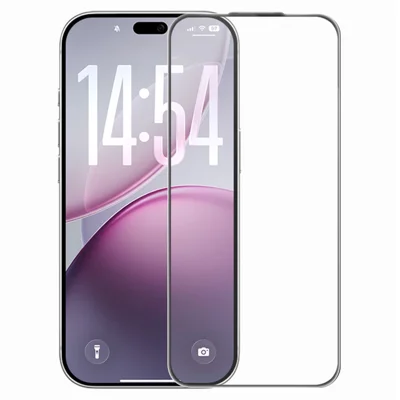 RURIHAI na iPhone 18, ochrona ekranu ze szkła wysokokrzemowo-aluminiowego, folia pełnoklejona na cały ekran - przezroczysta