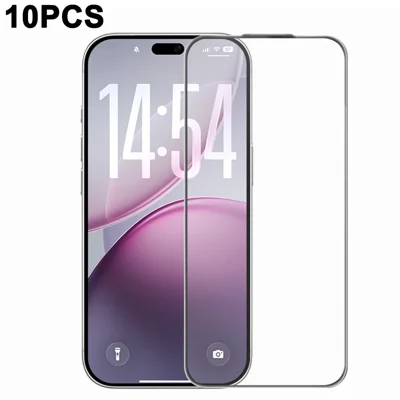 RURIHAI 10 szt. Dla iPhone 18 Folia z wysokim zawartością szkła krzemowo-aluminiowego Pełne przyklejenie 0,26 mm 2,5D Ochrona pełnego ekranu - Przezroczysta