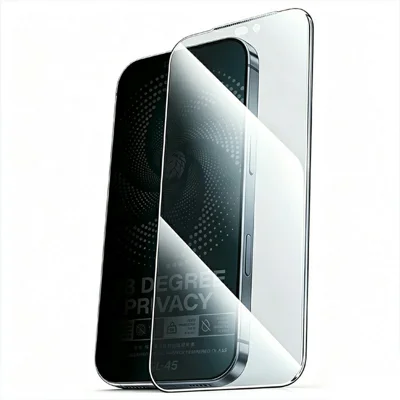 REMAX GL-45 For iPhone 17 Pro Max Anti-spy Screen Protector 0.4mm High Aluminium-Silicon Glass Full Coverage Privacy Film - Transparent
