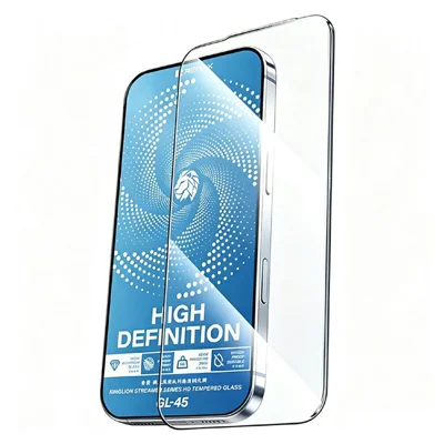 REMAX GL-45 For iPhone 14 Pro Max Screen Protector HD Full Coverage 0.4mm High Aluminium-Silicon Glass Film - Transparent