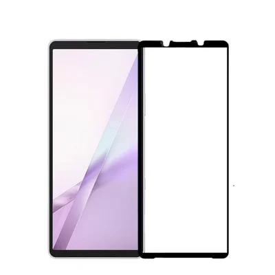 PINWUYO per Sony Xperia 10 VIII Pellicola in Vetro Temperato Serie JK-2 Protettore Schermo Intero con Colla Totale 9H - Nero