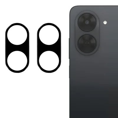 2Pcs for Xiaomi Redmi A7 4G Full Coverage Camera Lens Protector Silk Printing Tempered Glass Lens Film 3D Arc Edge - Black
