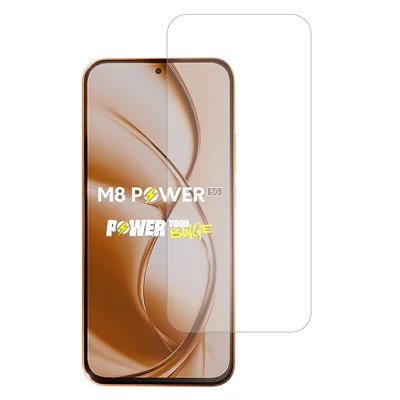 For Xiaomi Poco M8 Power 5G Screen Protector 2.5D High Aluminium-Silicon Glass Film Electroplated Coating (Not Complete Covering) - Transparent