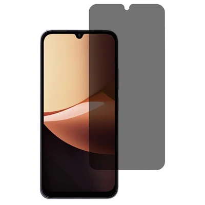 لـ Xiaomi Redmi 17C 5G 2.5D قوس الحافة المضادة للتجسس واقي الشاشة الكامل الغراء الكامل فيلم زجاج السيليكا عالي الألومنيوم