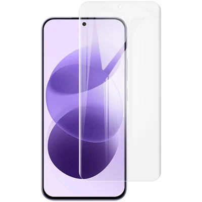 IMAK Hydrogel Film 4. generation fuldækkende skærmværn til Xiaomi Redmi Note 17 4G (Global) / Note 17 (Indien/Kina) 5G / Note 17 5G (Global), ekstra klar fuldlimet blød TPU-film (fingeraftryksaflåsning) – transparent