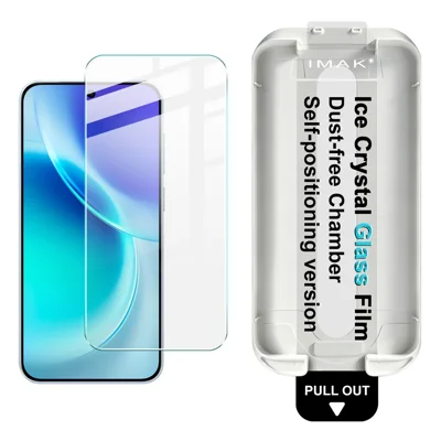 IMAK für vivo X300 5G Displayschutz Ice Crystal gehärtetes Glas mit staubfreiem Montagewerkzeug (für Fingerabdrucksensor) – Transparent