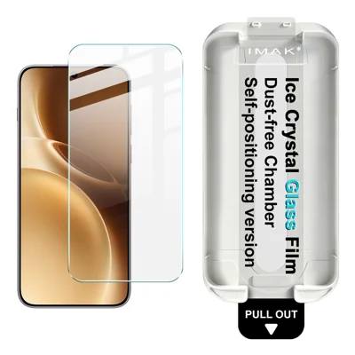  IMAK for vivo X300 Pro 5G Full Screen Protector Ice Crystal Tempered Glass Film with Dust-free Installation Tool (Fingerprint Unlock) - Transparent