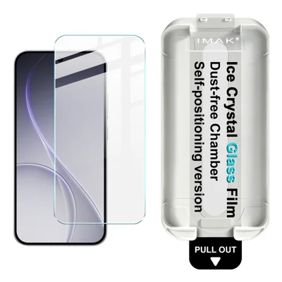  IMAK for Oppo Reno15 Pro Max 5G (Global) Full Screen Protector Ice Crystal Tempered Glass Film with Dust-free Installation Tool (Fingerprint Unlock) - Transparent