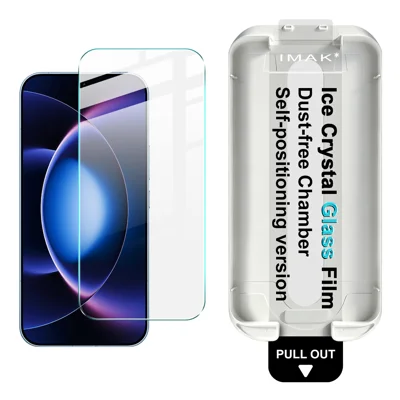  IMAK for Xiaomi 17 Max Full Screen Protector Ice Crystal Tempered Glass Film with Dust-free Installation Tool (Fingerprint Unlock) - Transparent