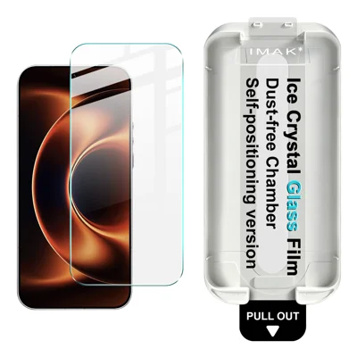  IMAK for Xiaomi 17 Ultra by Leica / Xiaomi 17 Ultra 5G Full Screen Protector Ice Crystal Tempered Glass Film with Dust-free Installation Tool (Fingerprint Unlock) - Transparent