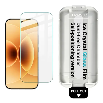 IMAK for Xiaomi 17 Pro / Xiaomi 17 Full Screen Protector Ice Crystal Tempered Glass Film with Dust-free Installation Tool (Fingerprint Unlock) - Transparent