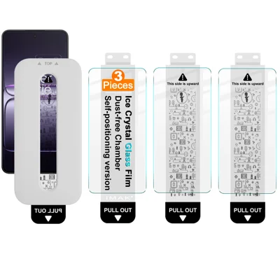 IMAK pour OnePlus Nord CE5 5G / OnePlus Ace 5 Racing 5G 3 pièces Protecteur d'écran complet Film en verre trempé Cristal de glace avec outil d'installation sans poussière (déverrouillage par empreinte digitale) - Transparent